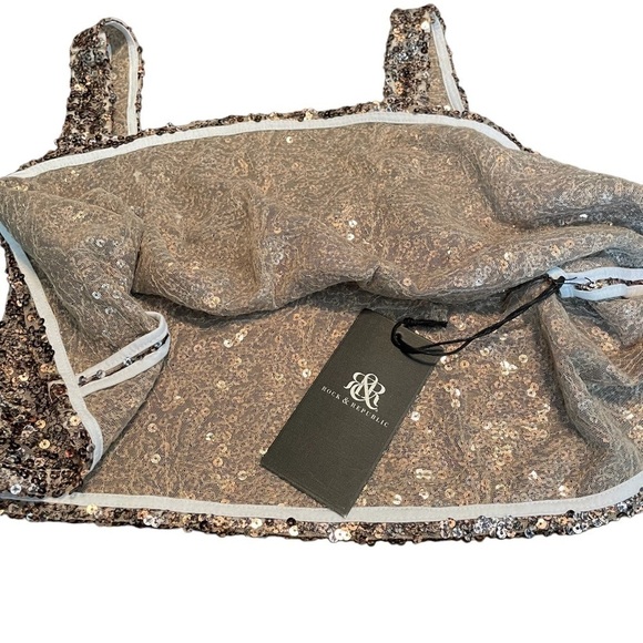 Rock & Republic Clypso Pink Asymmetrical Cropped Seqin Top NWT Sz. XL - Picture 6 of 8